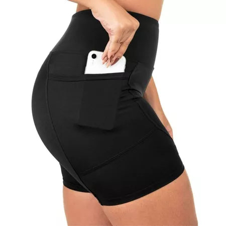 Bermuda Fitness Cintura Alta Zero transparência