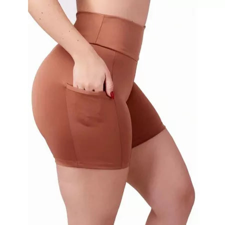 Bermuda Fitness Cintura Alta Zero transparência