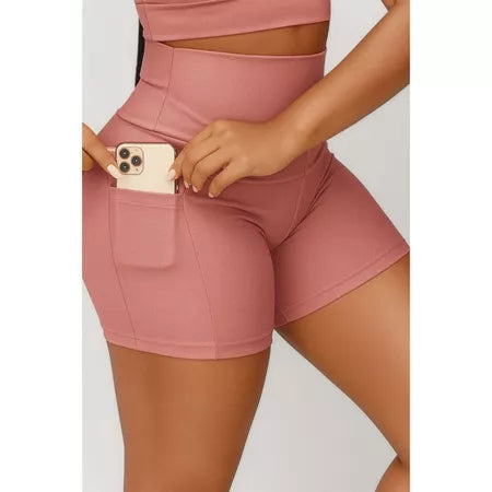 Bermuda Fitness Cintura Alta Zero transparência