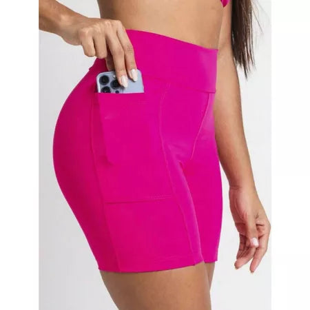 Bermuda Fitness Cintura Alta Zero transparência