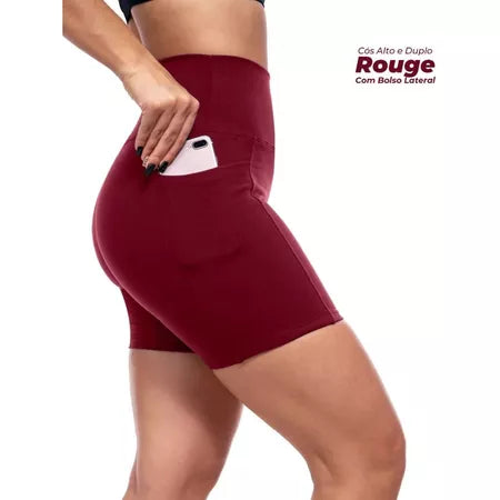 Bermuda Fitness Cintura Alta Zero transparência
